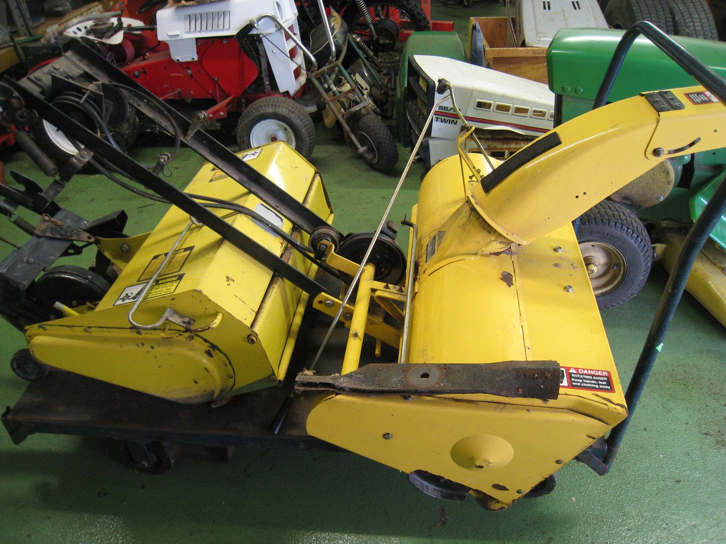JOHN DEERE 240 W/ 38" MOWER DECK, TWIN BAGGER, SNOW BLOWER eBay