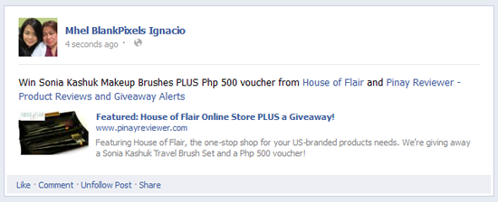 Win a Sonia Kashuk Travel Brush Set plus a Php 500 voucher from House of Flair Win a Sonia Kashuk Travel Brush Set plus a Php 500 voucher from House of Flair