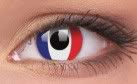 French Flag Crazy Contact lenses (c) Eyelookfantastic colour contact lenses