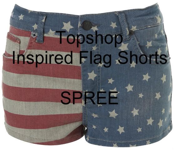 Topshop Flag Shorts