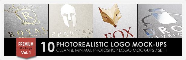 11 Photorealistic Logo Mock-Ups / Set 3 - 1