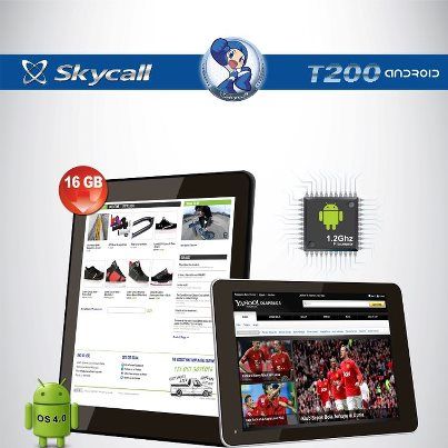 Skycall T200 Tablet Android 4.0 mainframe 1.2GHz Harga Murah