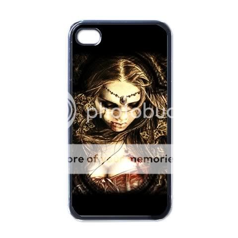 NEW iPhone 4 Hard Case Black Gothic Vampire Girl Art 06  