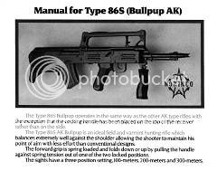 Norinco 86S Assault Rifle Manual (Bullpup AK)