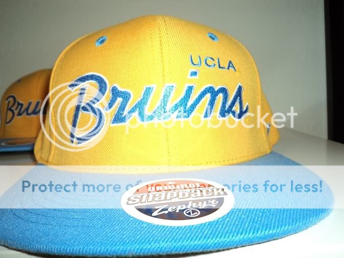 UCLA BRUINS SNAPBACK HAT RETRO CAP SCRIPT YELLOW ZEPHYR Z  