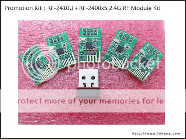 PK1 ：RF 2410U＋RF 2400x5 2.4G RF Module Kit  