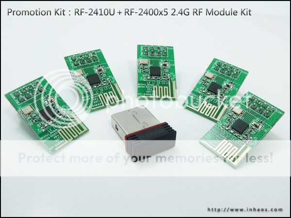 PK1 ：RF 2410U＋RF 2400x5 2.4G RF Module Kit  