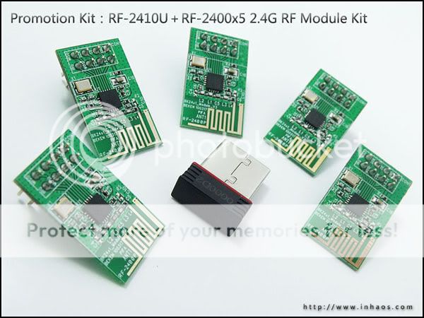 PK1 ：RF 2410U＋RF 2400x5 2.4G RF Module Kit  