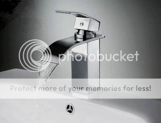   Bathroom Basin & Kitchen Sink Chrome Mix Tap Waterfall Faucet YS 8256k