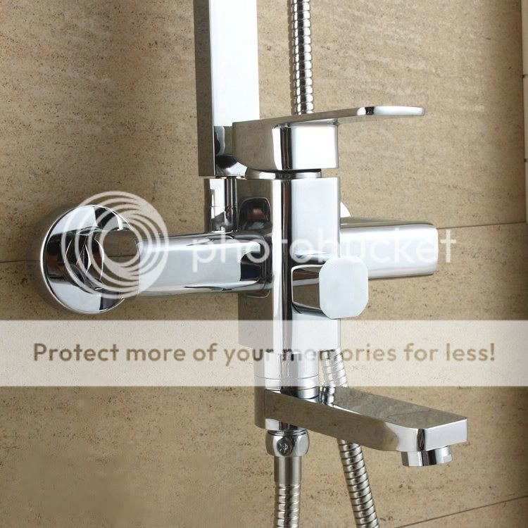 Newly Chrome Bathroom Rain Shower Faucet 8 Shower Head Faucet Set YS 