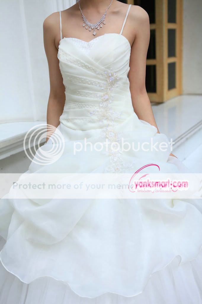   yarn princess panniers Sling type winter wedding dress YW 152  