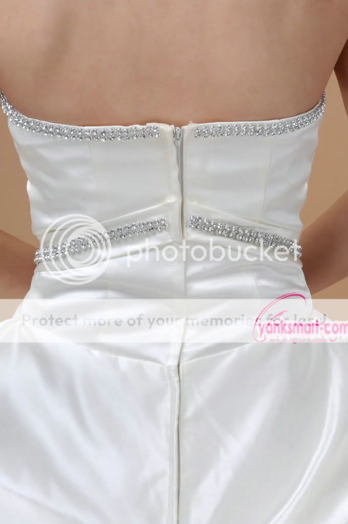 Thick stain princess panniers bra style white rice elegant wedding 