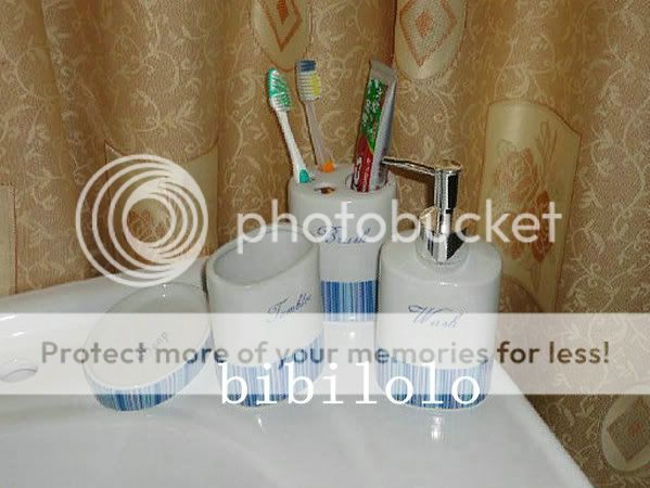 Piece Ceramic Bathroom Accessory Set Vanity Dispenser 0016  