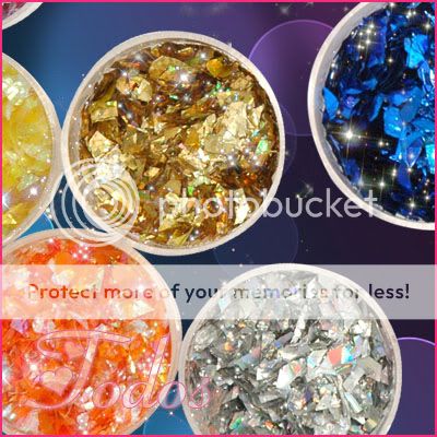   UK 12 x Ice Mylar Shell Paper for Nail Art Decoration Accessory  