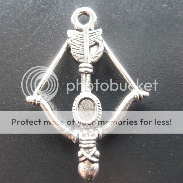   Shipping 130pcs tibetan silver bow and arrow Charms 36x25mm  